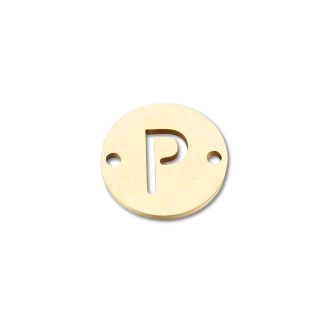 Initial Gold Letter Connector Charm