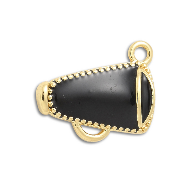 Cheer Megaphone Black Charm