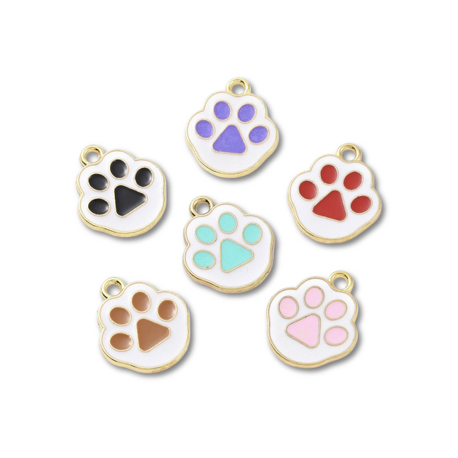 Cat Paw Gold Charm - Assorted