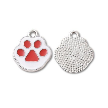 Cat Paw Silver Charm - Assorted