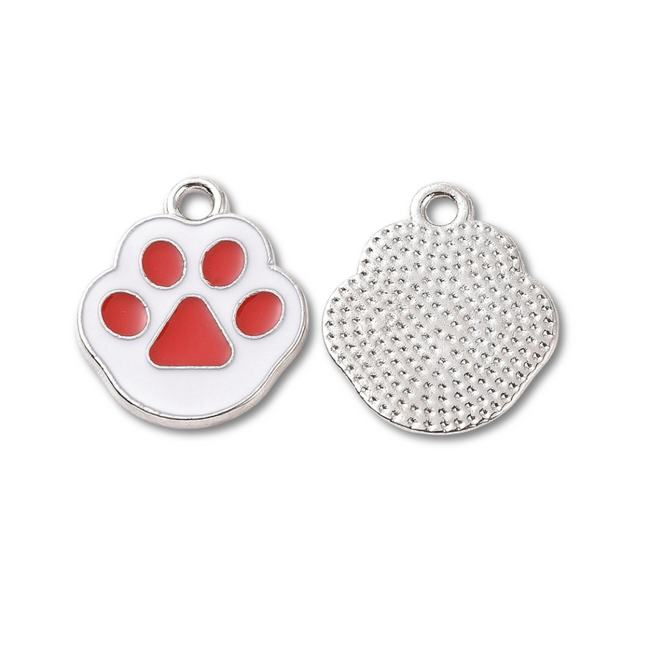 Cat Paw Silver Charm - Assorted