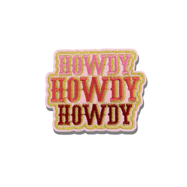 Howdy Embroidered Iron On Patch