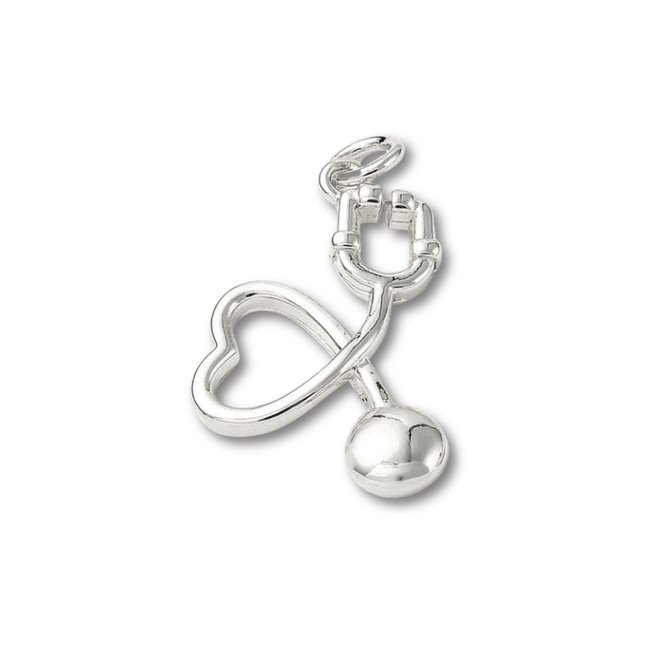 Stethoscope Silver Charm