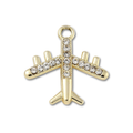 Gold Alloy Airplane Charm