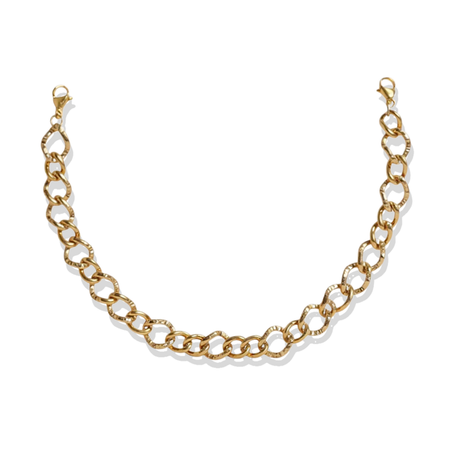 Hammered Oval Trucker Hat Chain