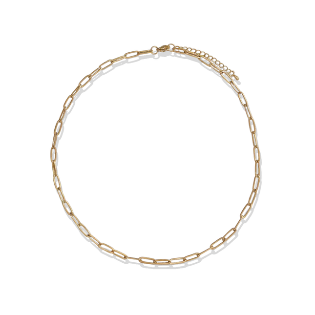 Paperclip Gold Chain Necklace