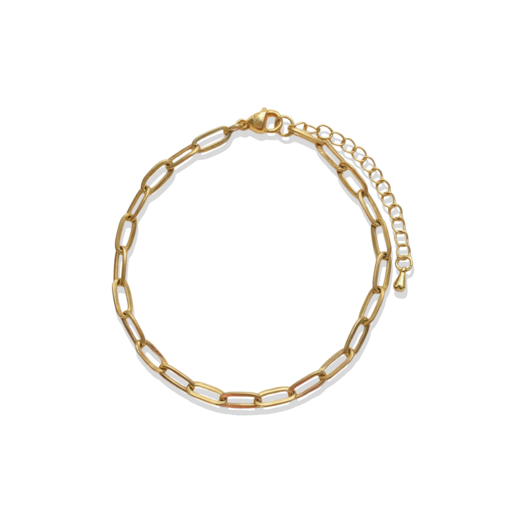 Paperclip Gold Chain Bracelet