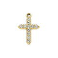 Alloy Rhinestone Cross Charm