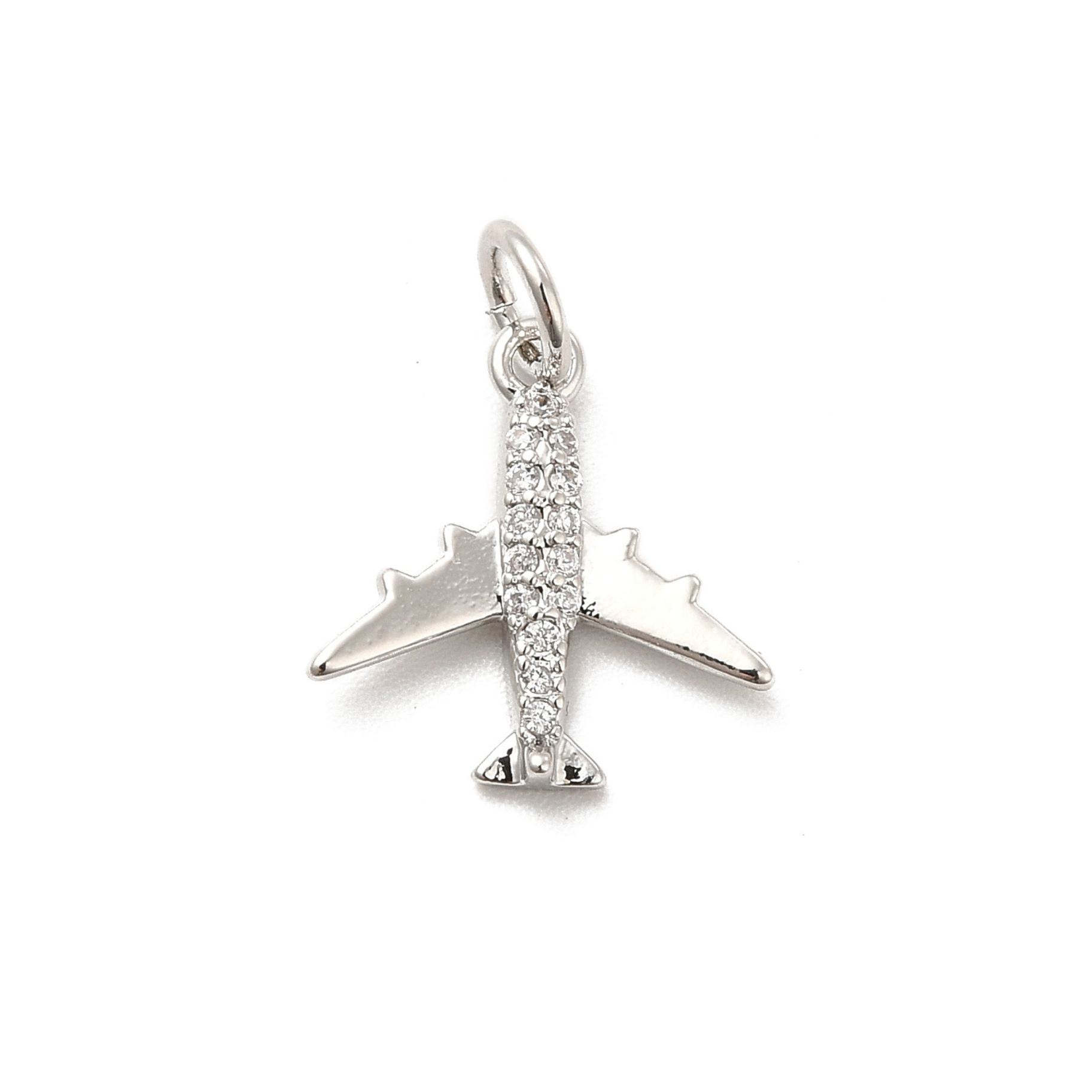 18k Gold Plated Brass Airplane Charm