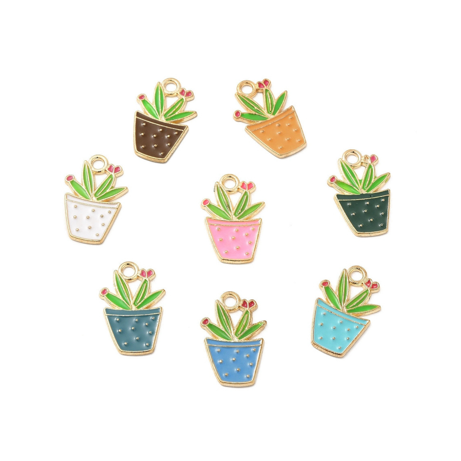 Gold Alloy Assorted Plant Charm