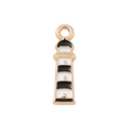 Gold Alloy Black Lighthouse Charm