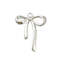 Silver Alloy Bow Charm