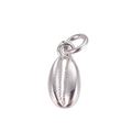 Silver Brass Cowrie Shell Charm