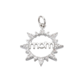 Silver Brass Mom Sun Charm