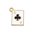 Gold Alloy Poker Card Charm