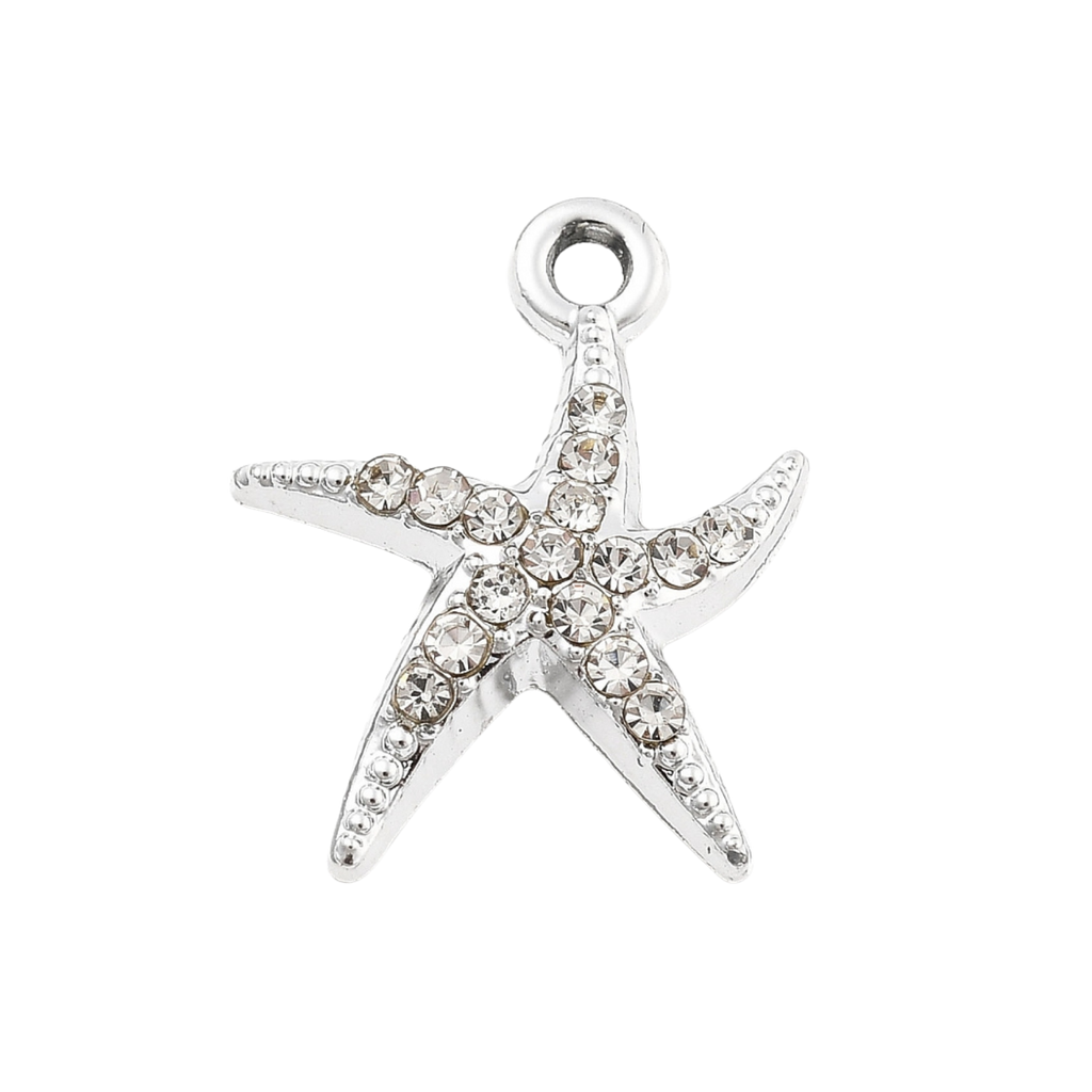 Silver Alloy Starfish Charm