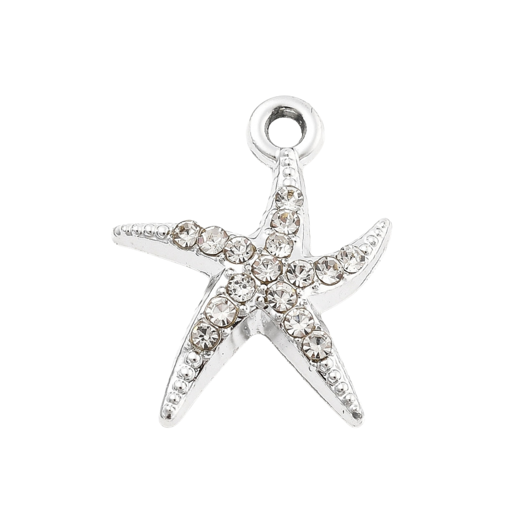 Silver Alloy Starfish Charm