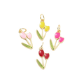 18k Gold Plated Brass Assorted Tulip Charm