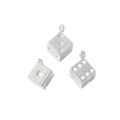 Silver Alloy Dice Charm