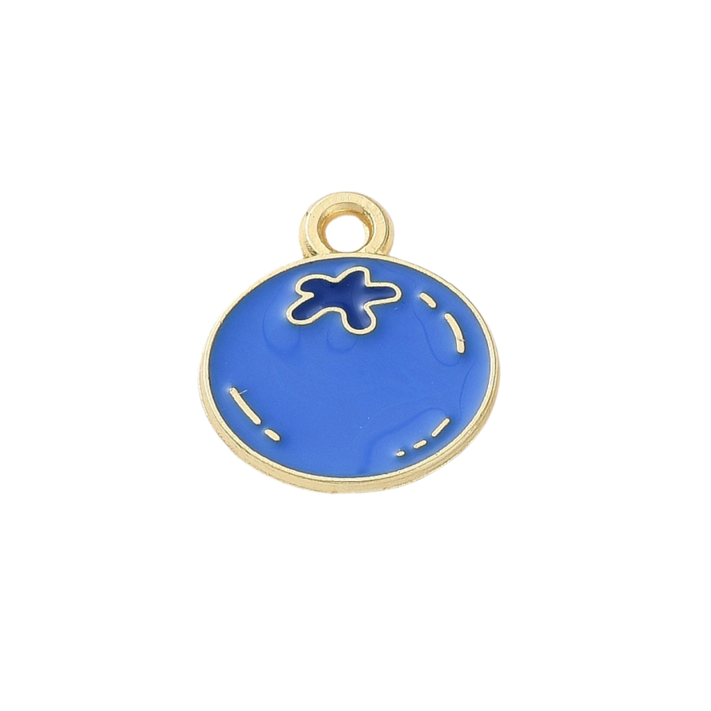 Gold Alloy Blueberry Charm