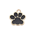 Gold Alloy Colorful Paw Print Charm