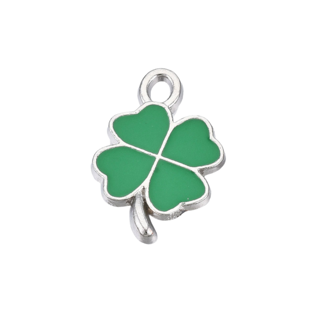 Silver Alloy Clover Charm