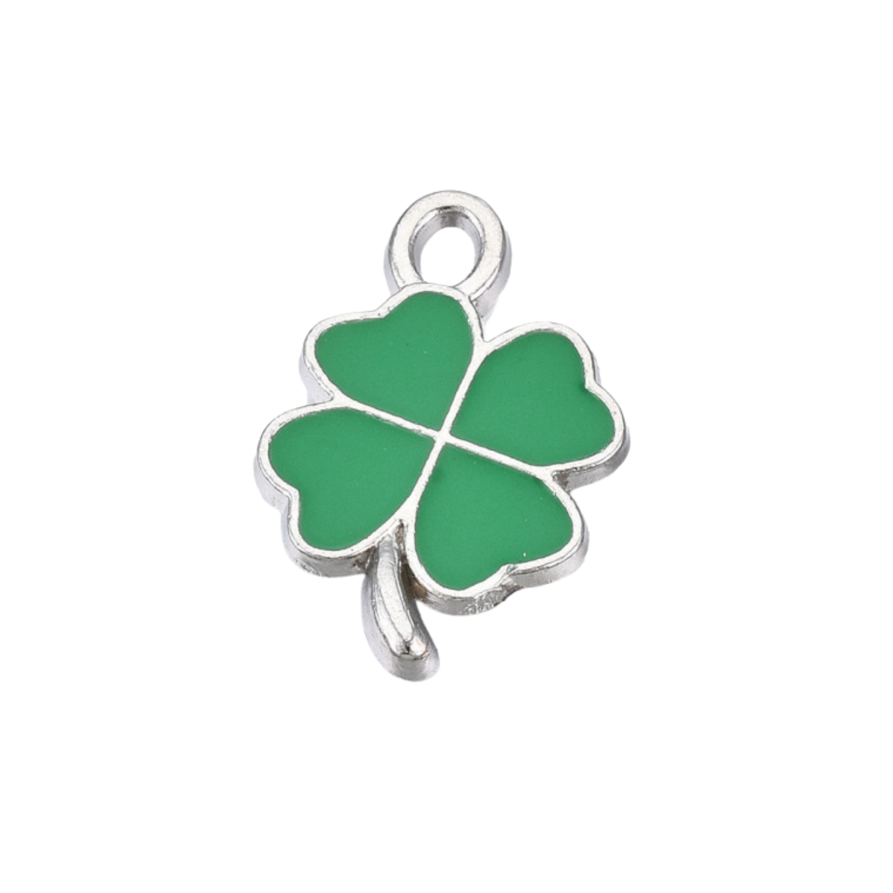Silver Alloy Clover Charm