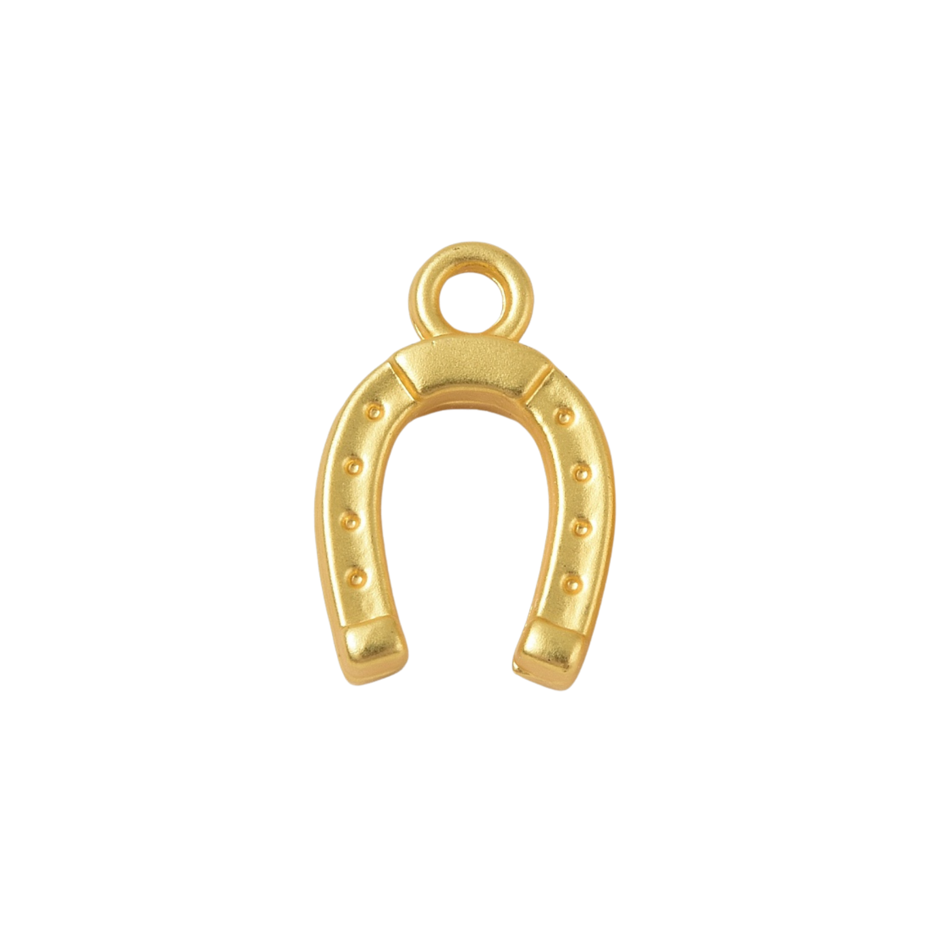 Gold Alloy Horseshoe Charm