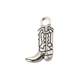 Silver Alloy Cowboy Boot Charm