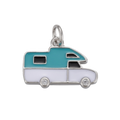 Silver Brass Camper Charm