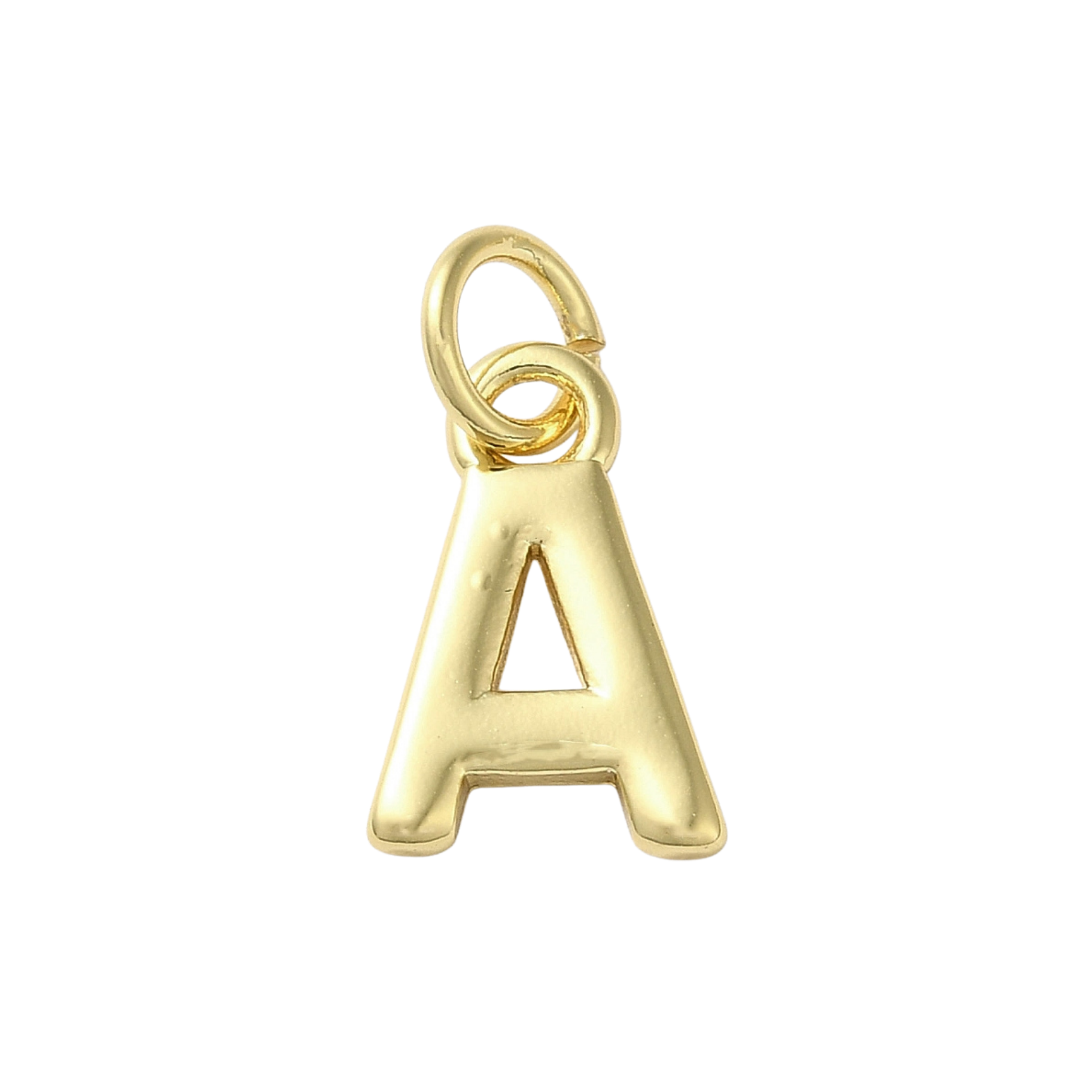 18k Gold Plated Brass Initial Charm Individual Letters