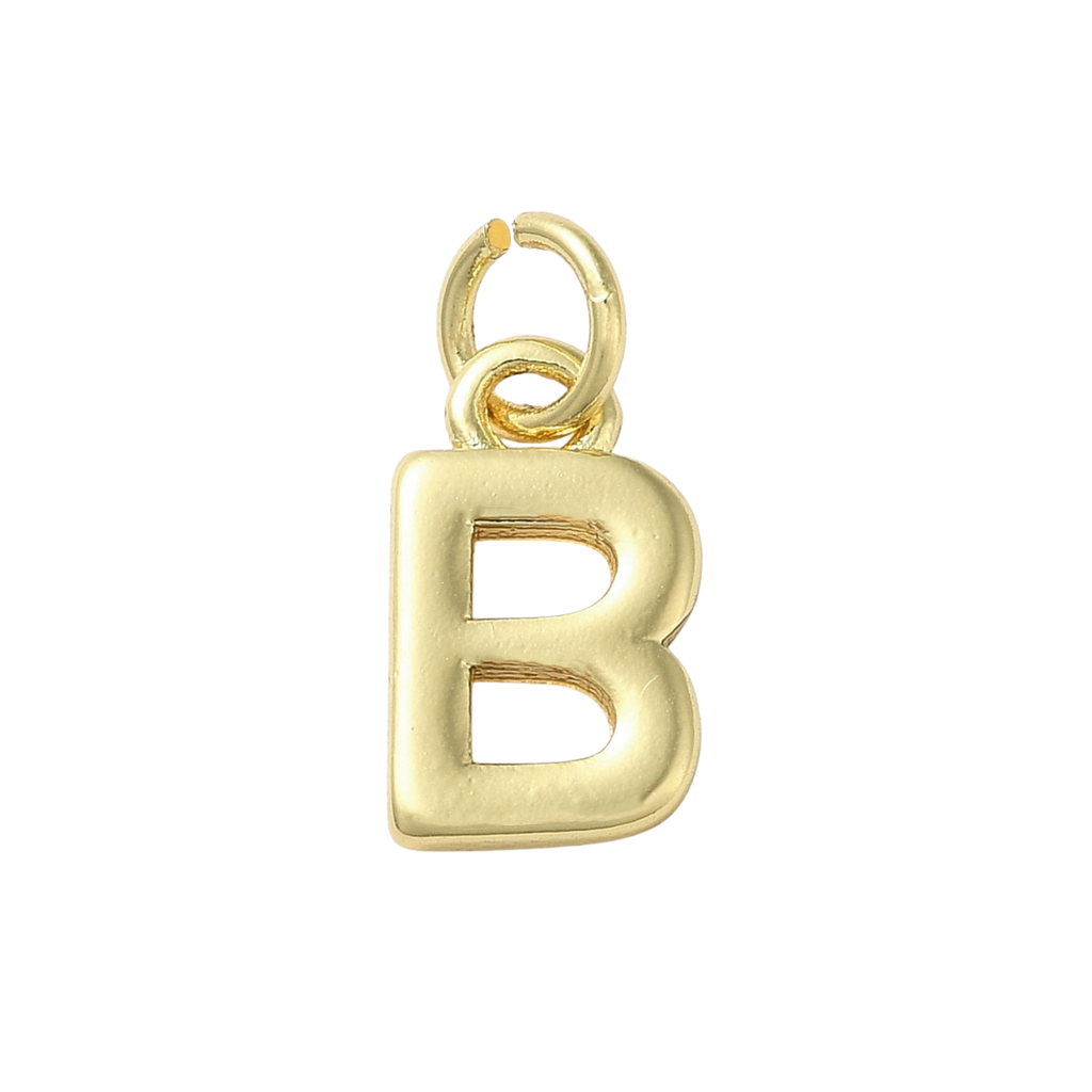 18k Gold Plated Brass Initial Charm Individual Letters