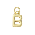 18k Gold Plated Brass Initial Charm Individual Letters
