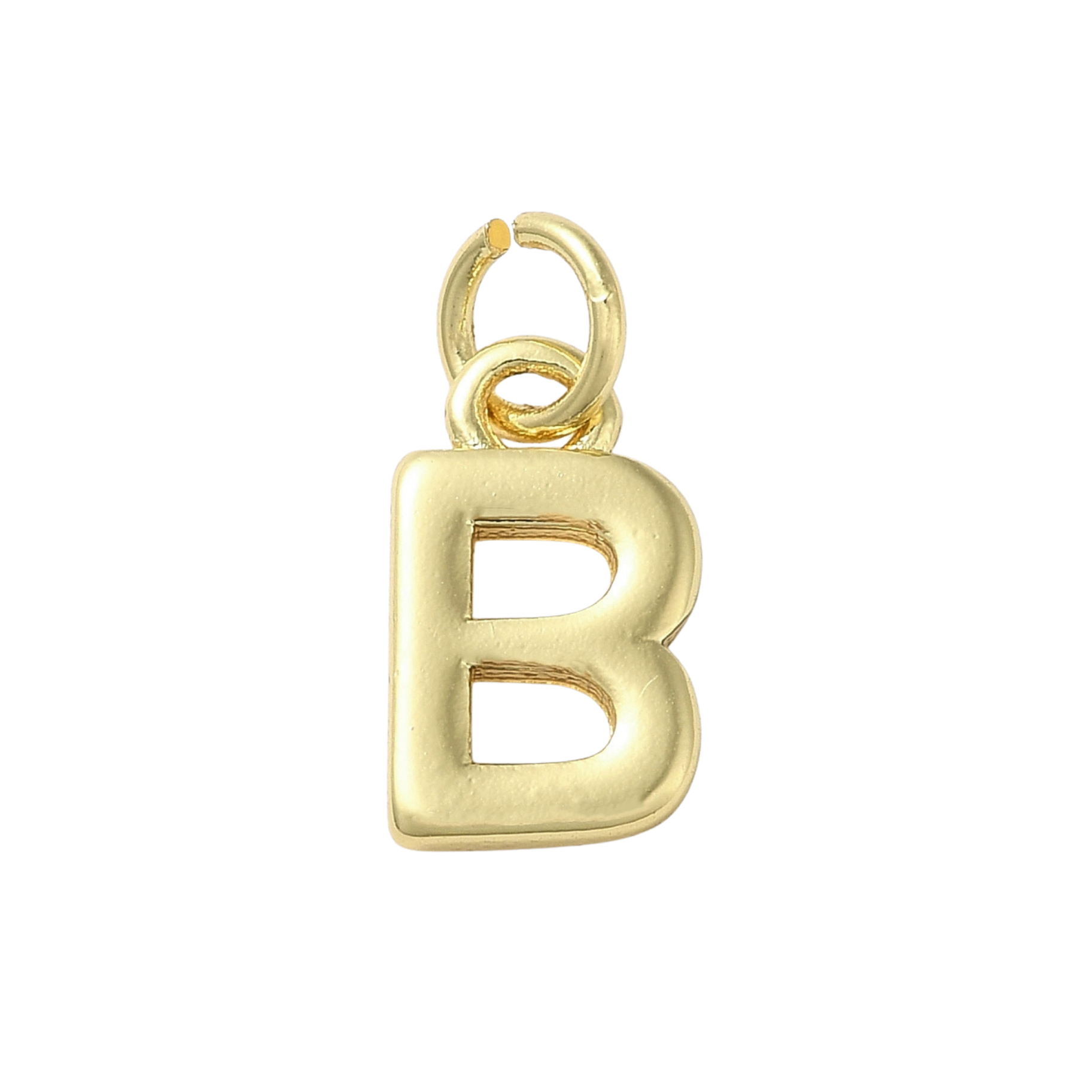 18k Gold Plated Brass Initial Charm Individual Letters