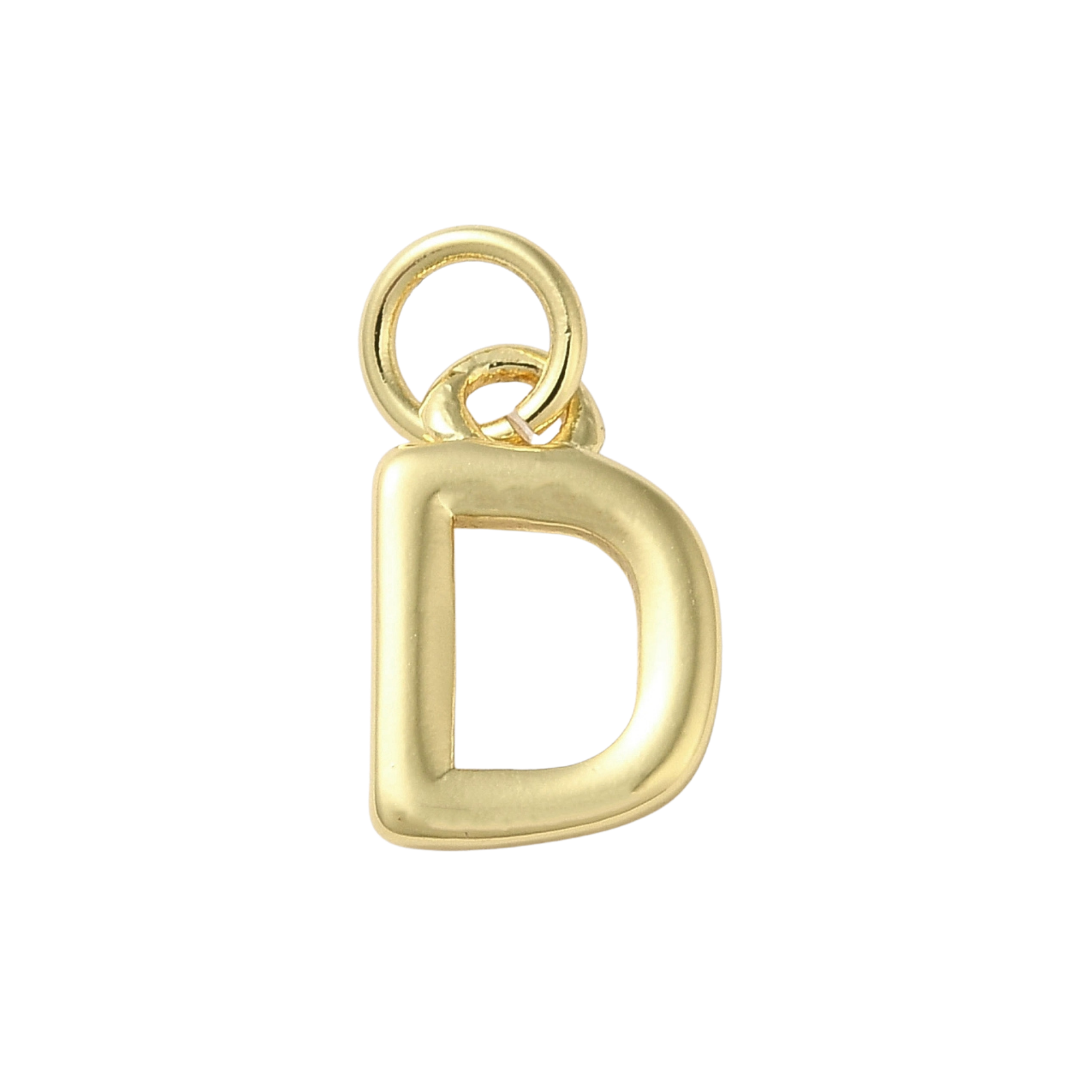 18k Gold Plated Brass Initial Charm Individual Letters