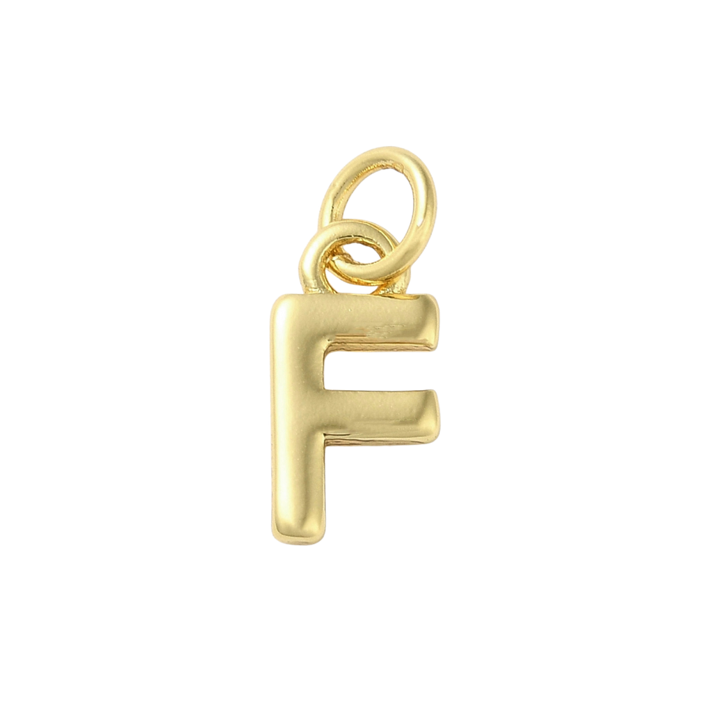 18k Gold Plated Brass Initial Charm Individual Letters