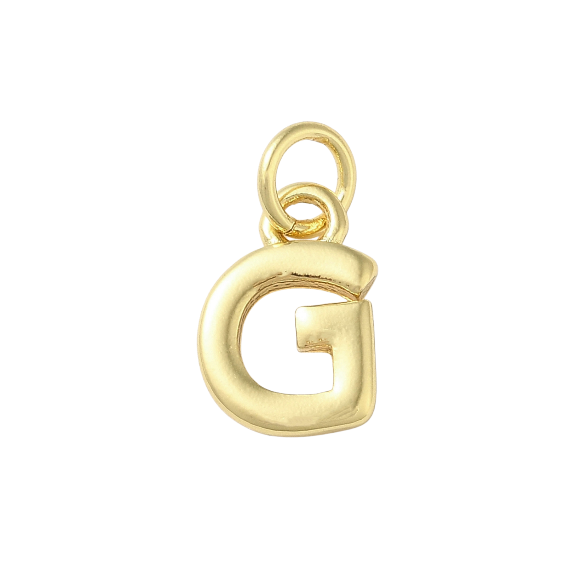 18k Gold Plated Brass Initial Charm Individual Letters