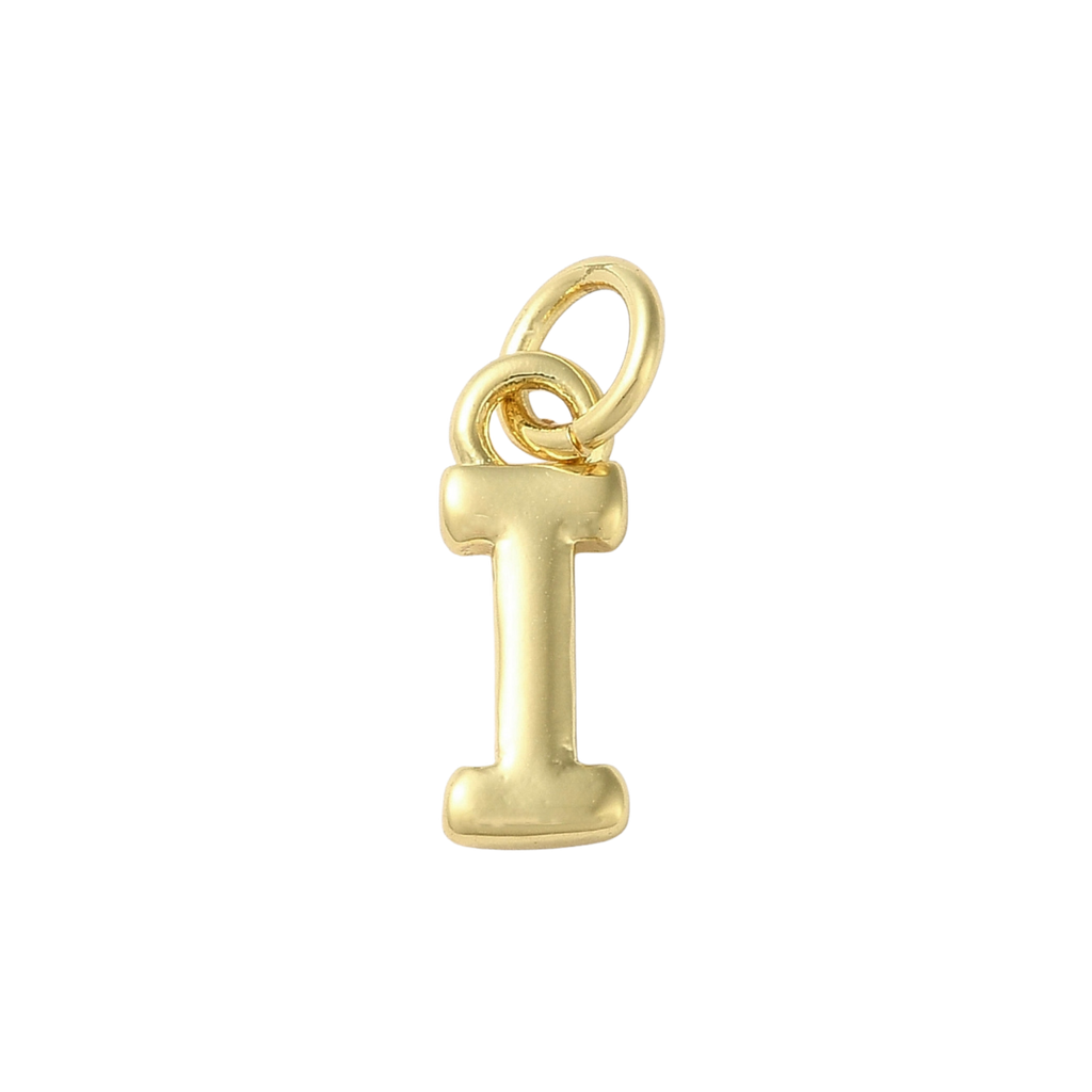 18k Gold Plated Brass Initial Charm Individual Letters