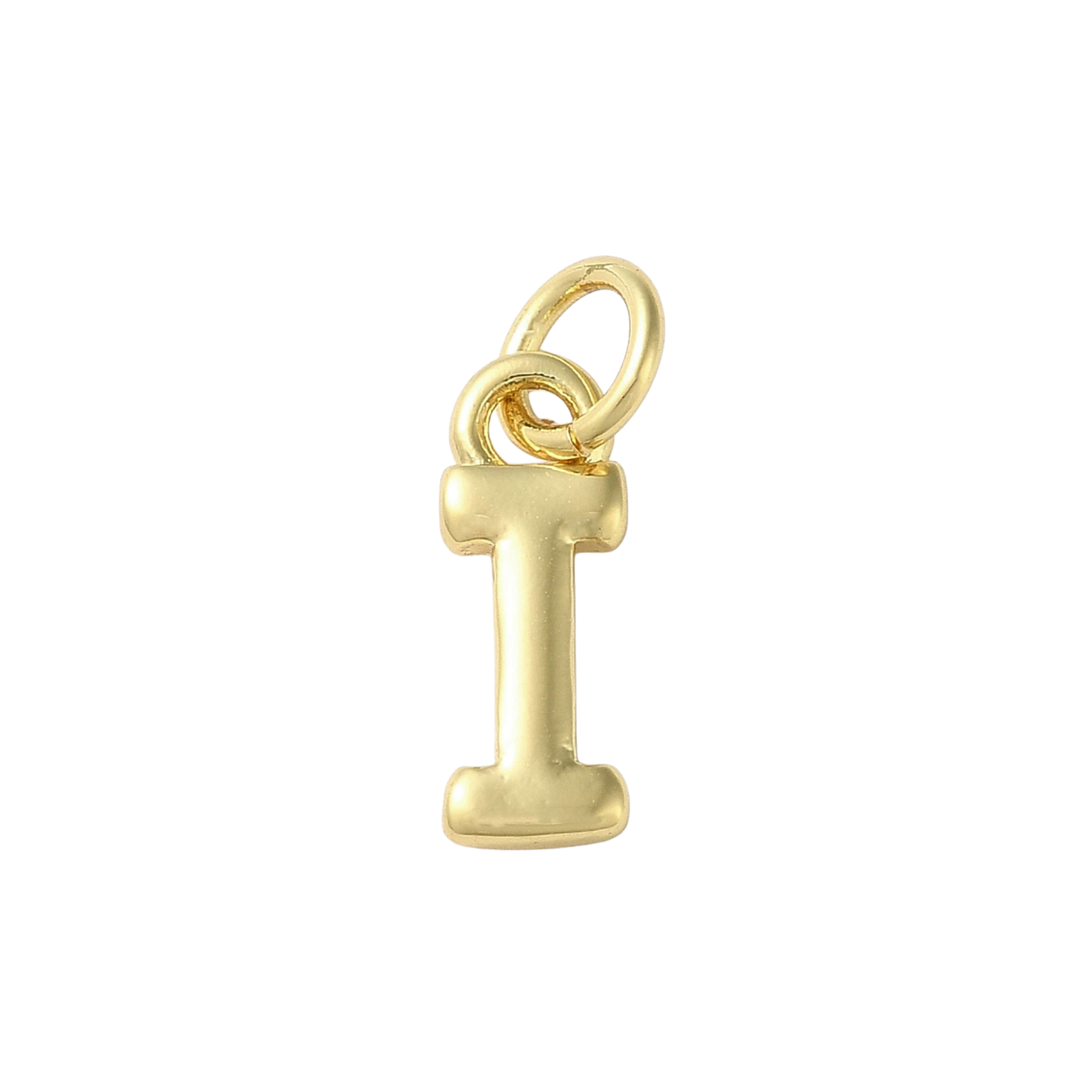 18k Gold Plated Brass Initial Charm Individual Letters