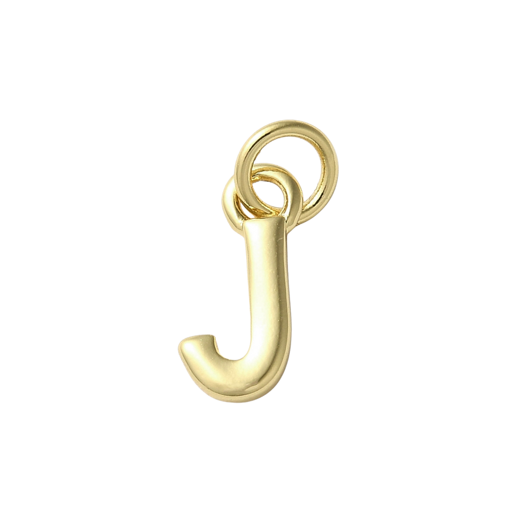 18k Gold Plated Brass Initial Charm Individual Letters