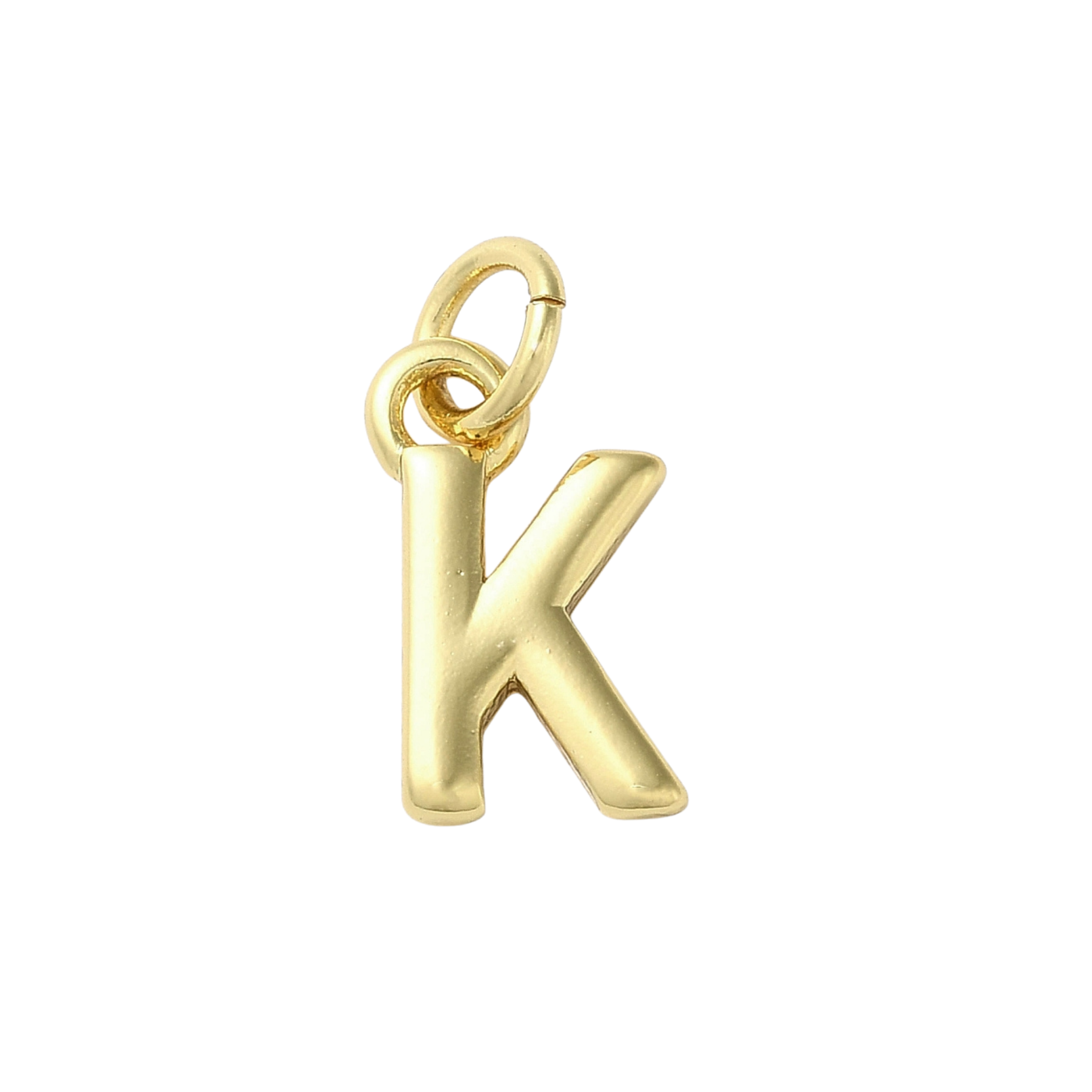 18k Gold Plated Brass Initial Charm Individual Letters