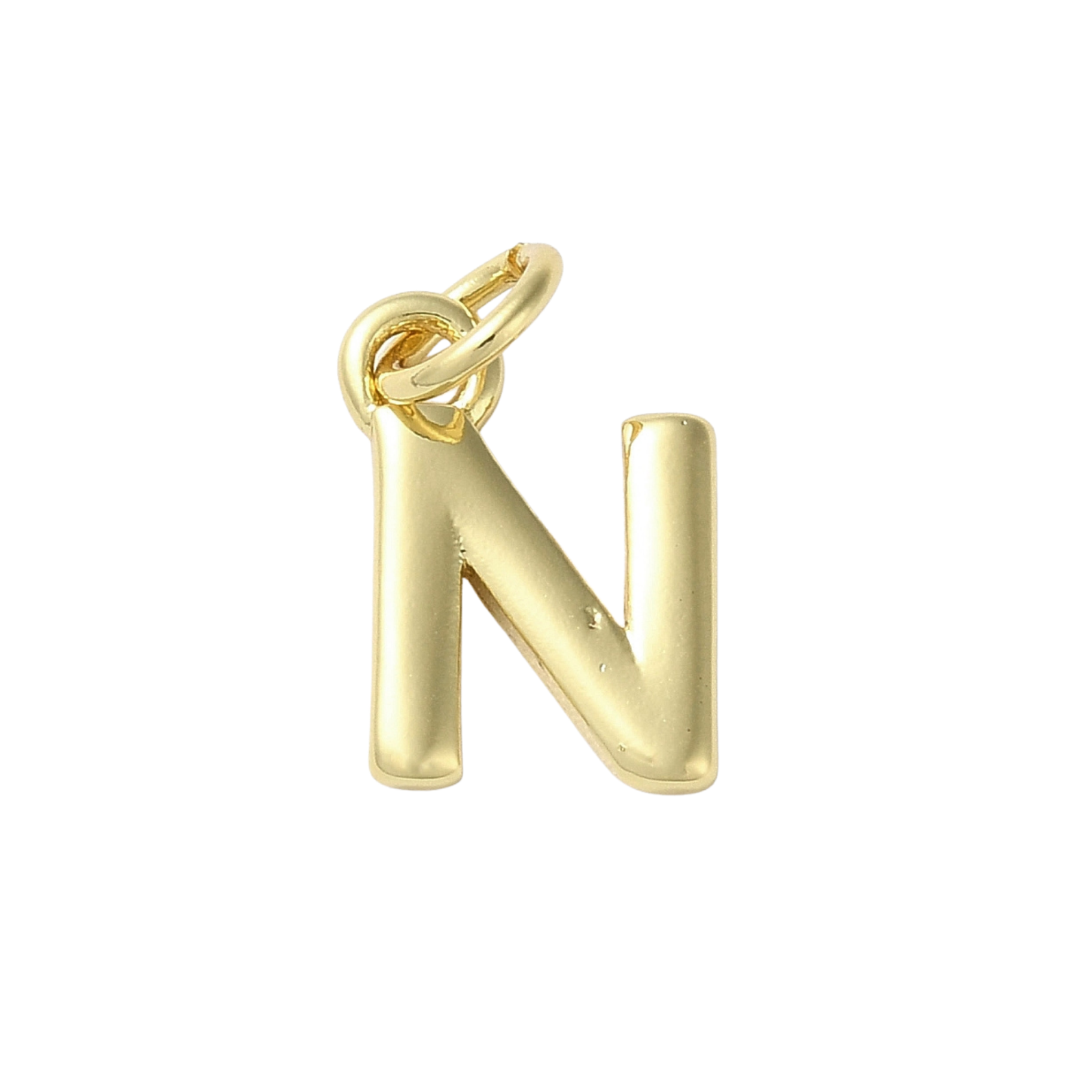 18k Gold Plated Brass Initial Charm Individual Letters