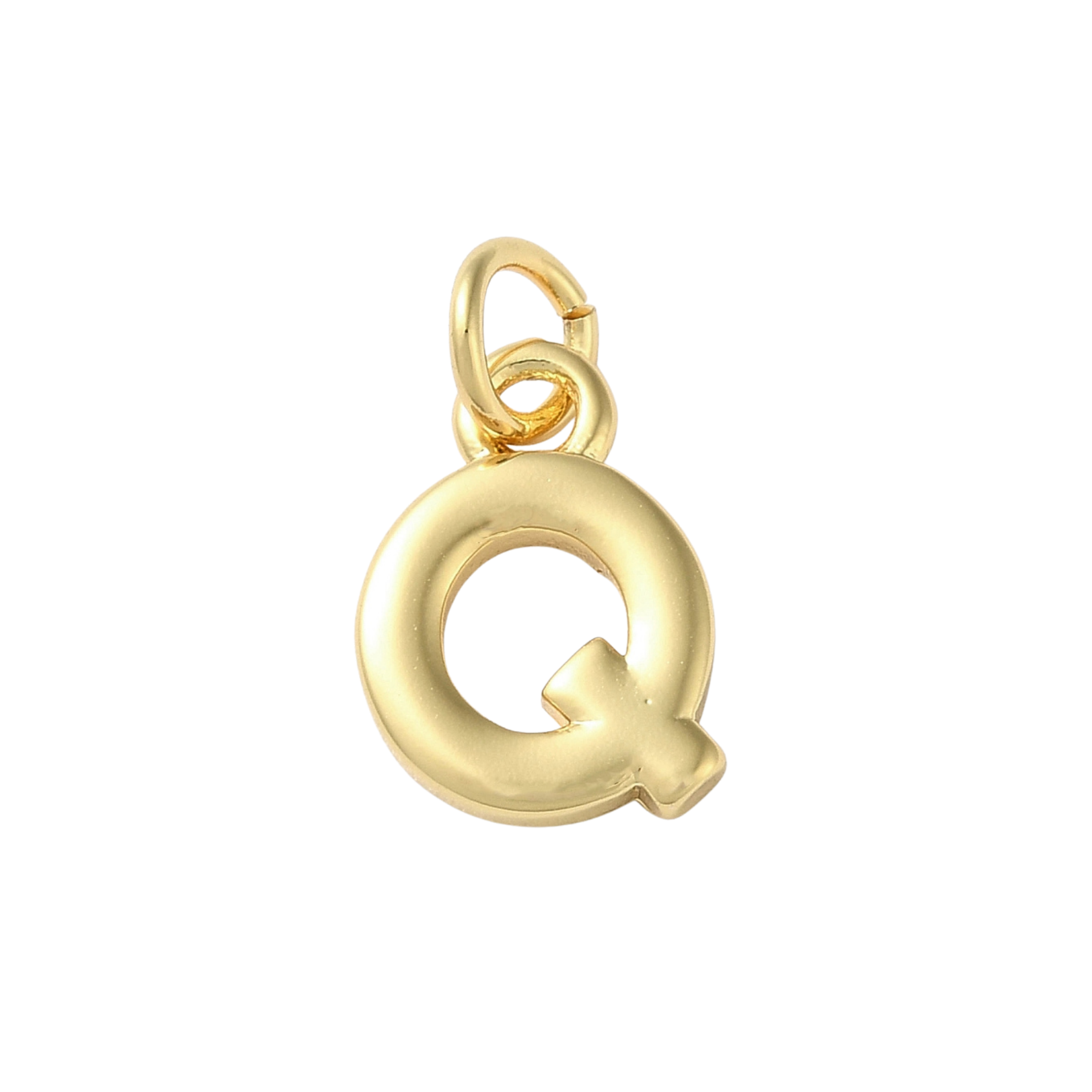 18k Gold Plated Brass Initial Charm Individual Letters
