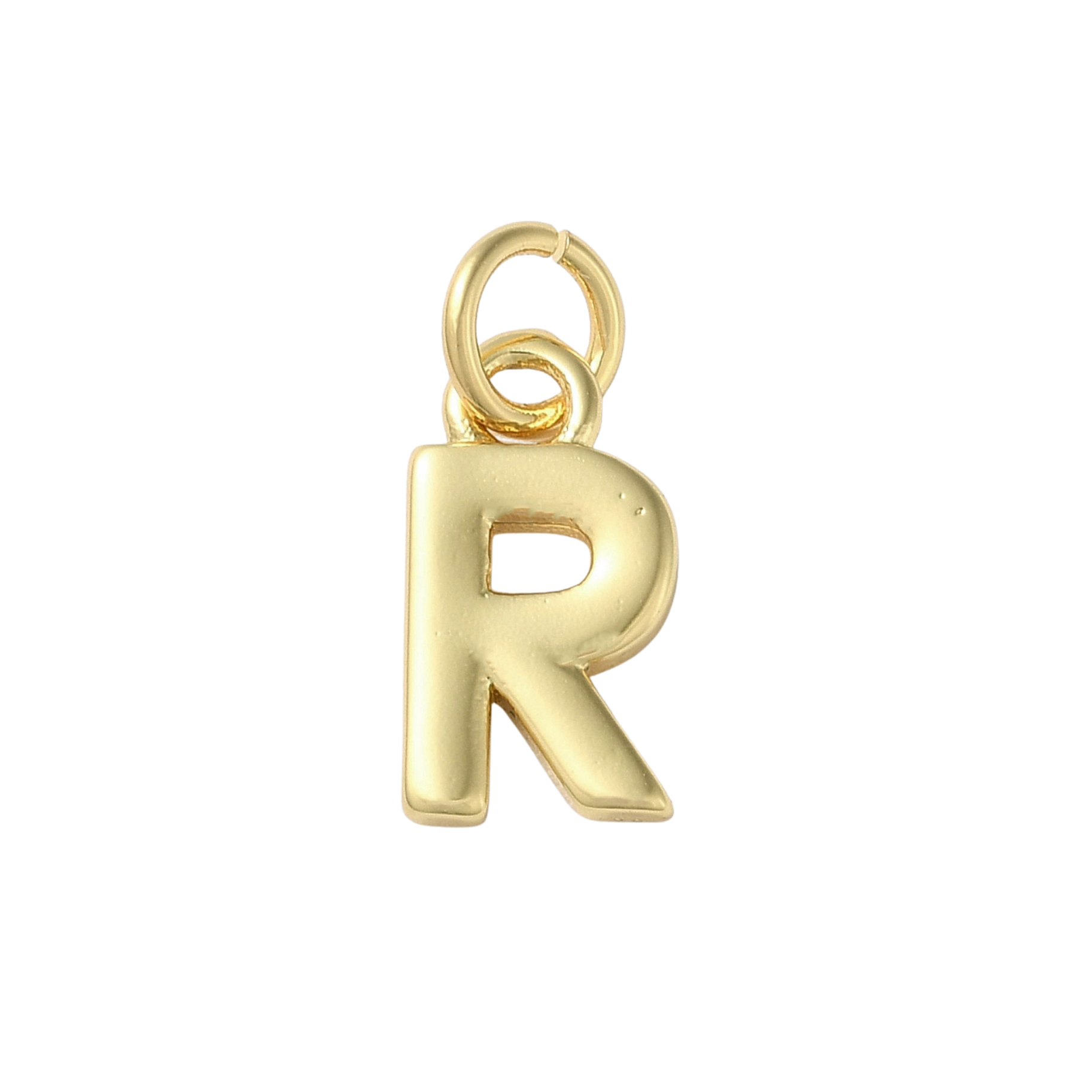 18k Gold Plated Brass Initial Charm Individual Letters