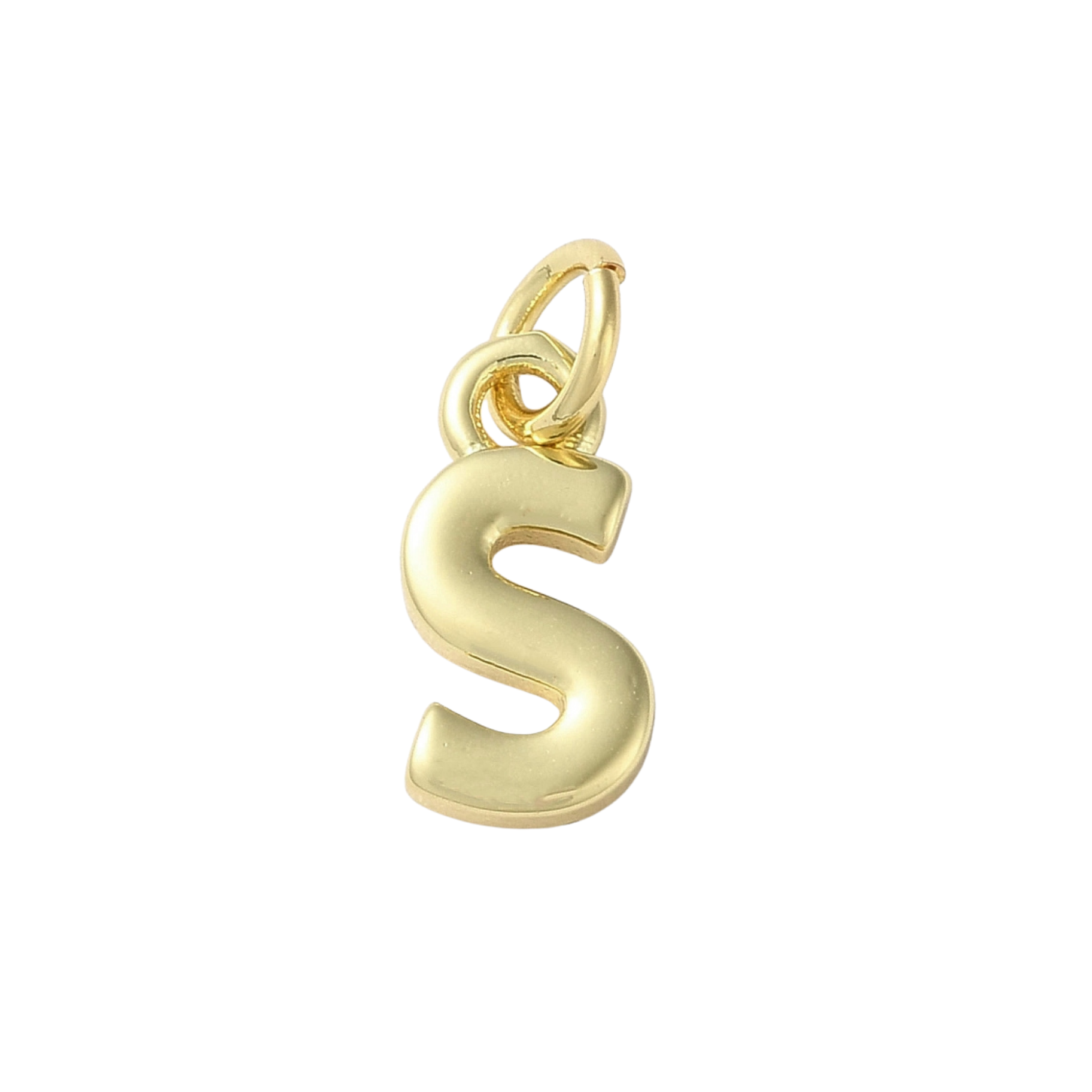 18k Gold Plated Brass Initial Charm Individual Letters