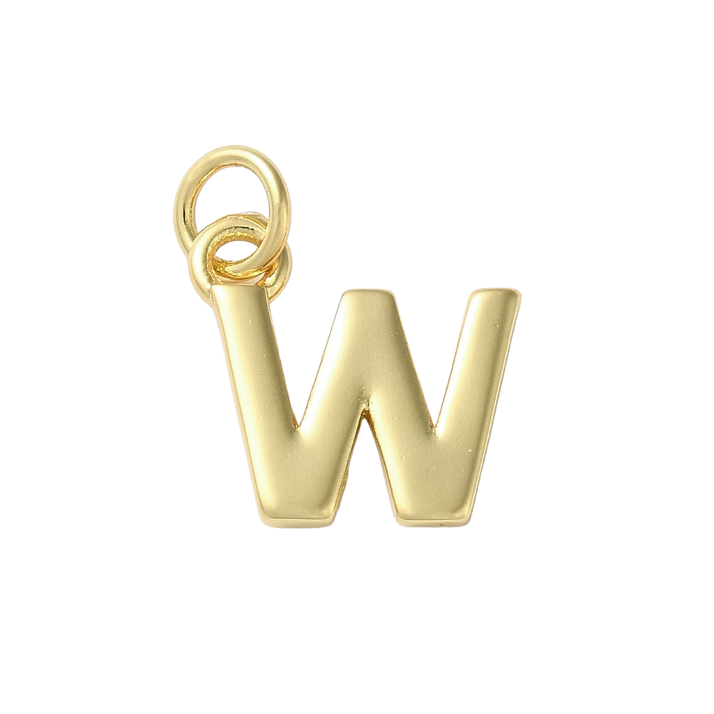 18k Gold Plated Brass Initial Charm Individual Letters