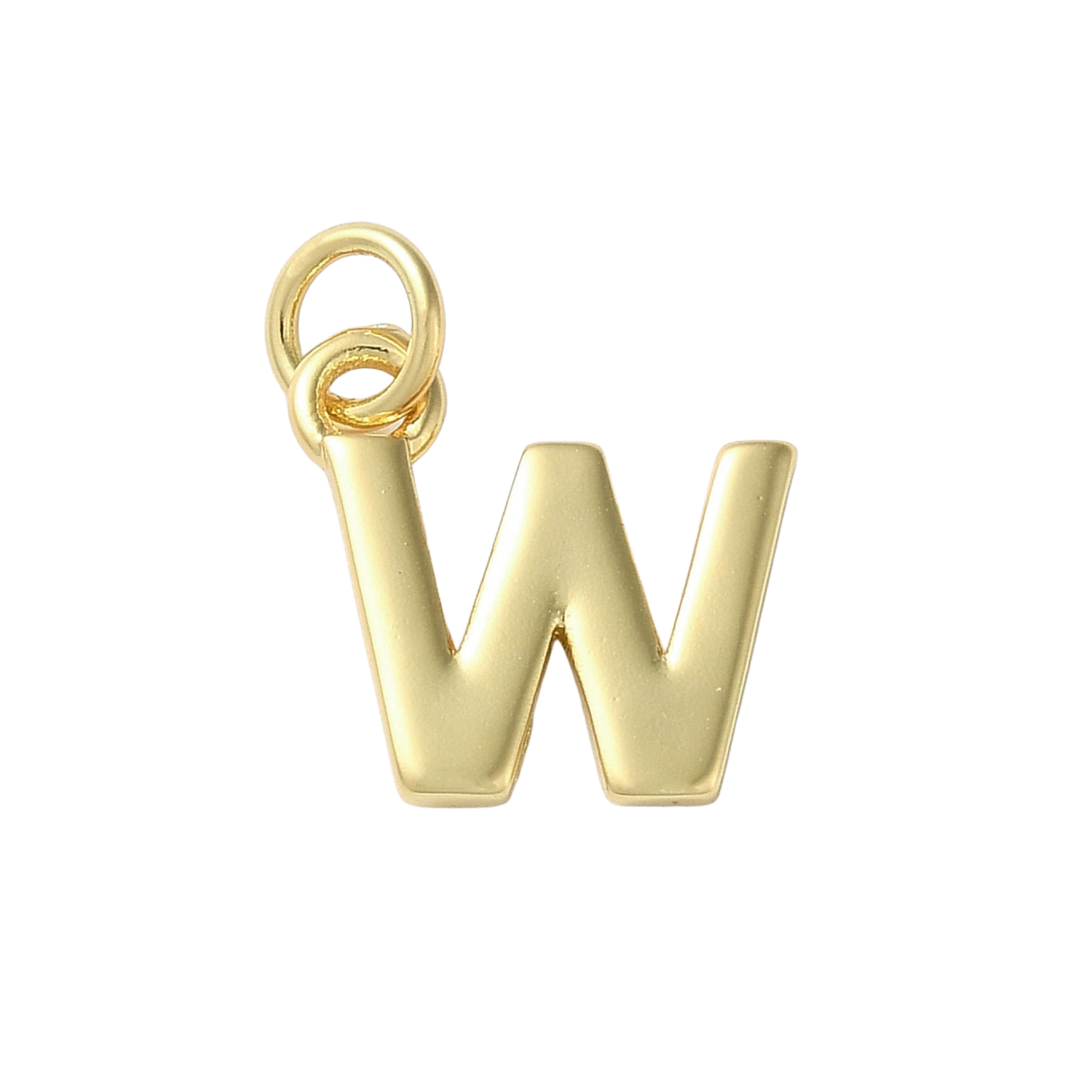 18k Gold Plated Brass Initial Charm Individual Letters