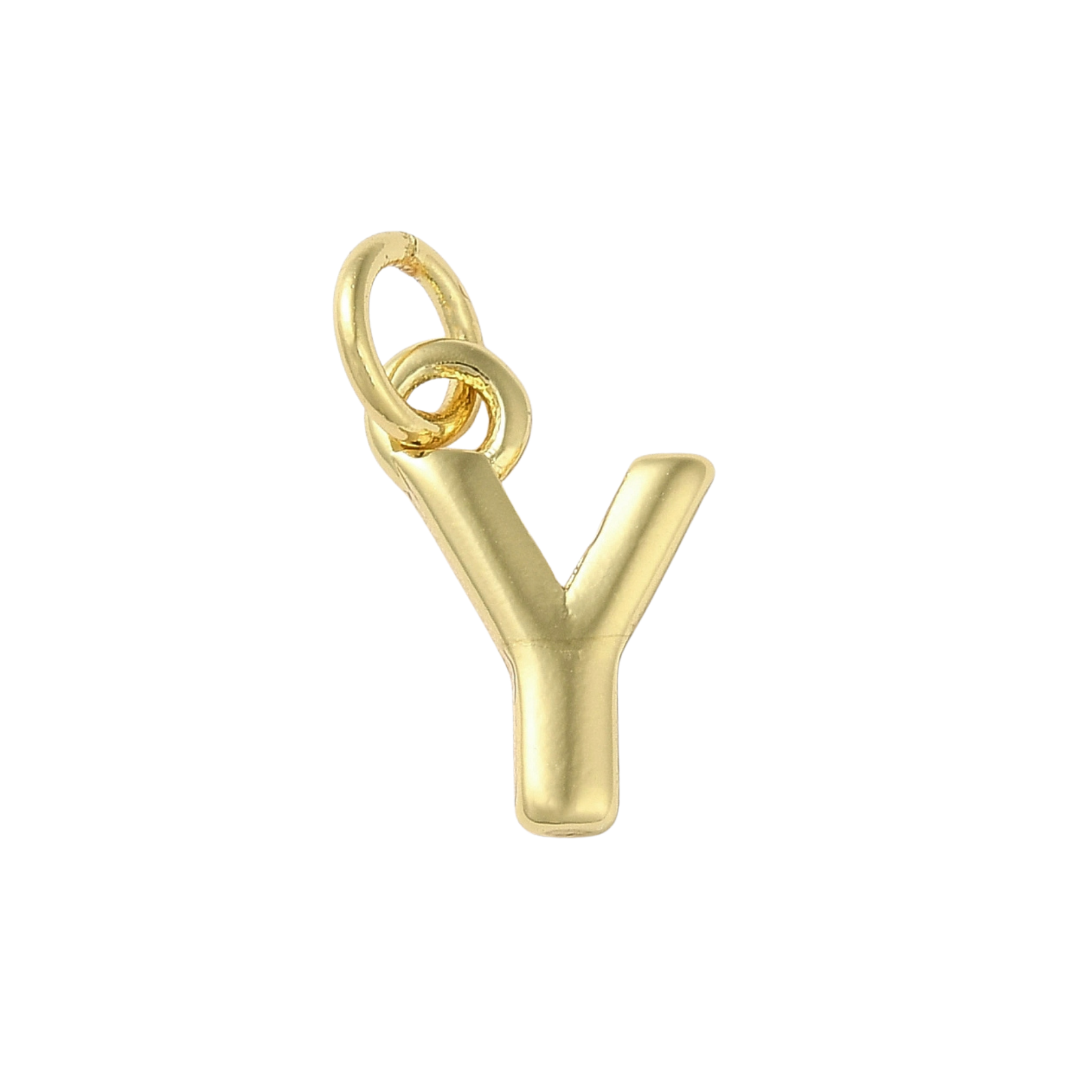 18k Gold Plated Brass Initial Charm Individual Letters