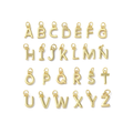 18k Gold Plated Brass Initial Charm Full Set
