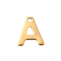 18k Gold Plated Stainless Steel Initial Charm Individual Letters